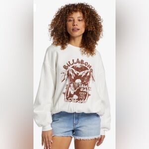 Billabong Women's Aloha Kendal Crew Sweatshirt. NEW WITH TAGS